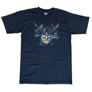 Y2K Vintage Harley-Davidson Black Eagle T-Shirt